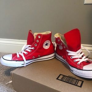Red High-Top Converse Sneakers- Never Been Worn